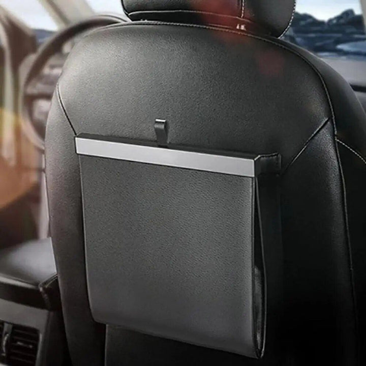 Magnetic Car Garbage Bag with LED Light – Rear Seat Hanging Leather Storage