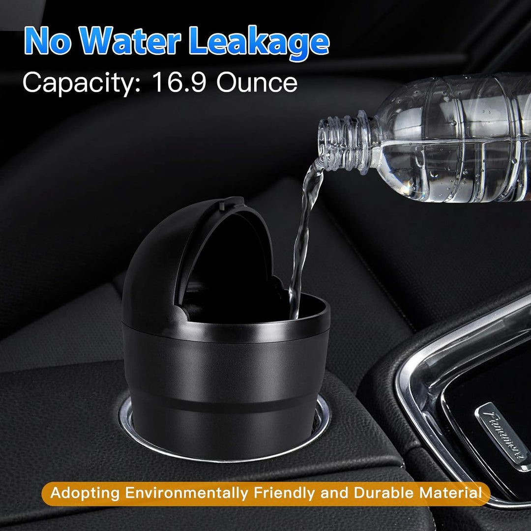 Universal Mini Car Trash Can with Swing Lid – Leakproof & Compact Auto Organizer Storage Bin