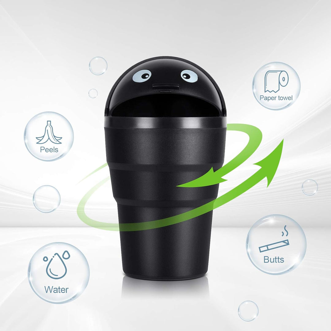 Universal Mini Car Trash Can with Swing Lid – Leakproof & Compact Auto Organizer Storage Bin