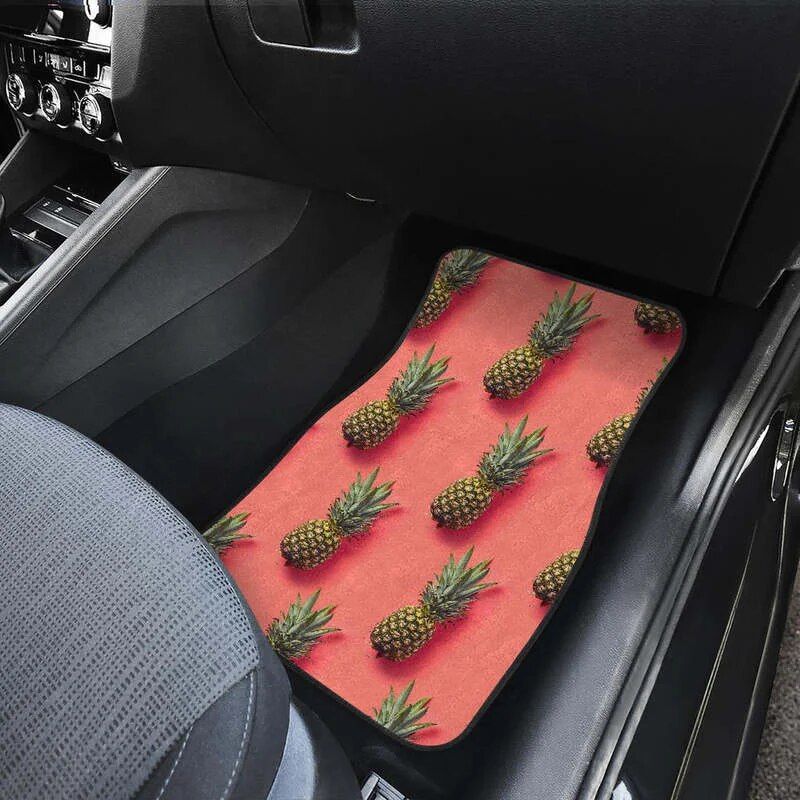 Pastel Pineapple Pink Car Floor Mats