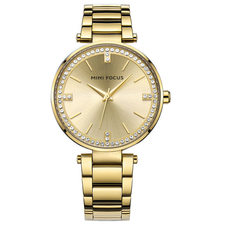 Women's Quartz Watch Diamond Movement Calendar Waterproof