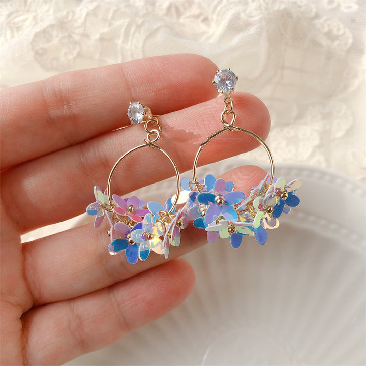 Spring And Fairy Tale Pastoral Handmade Symphony Blue Earrings