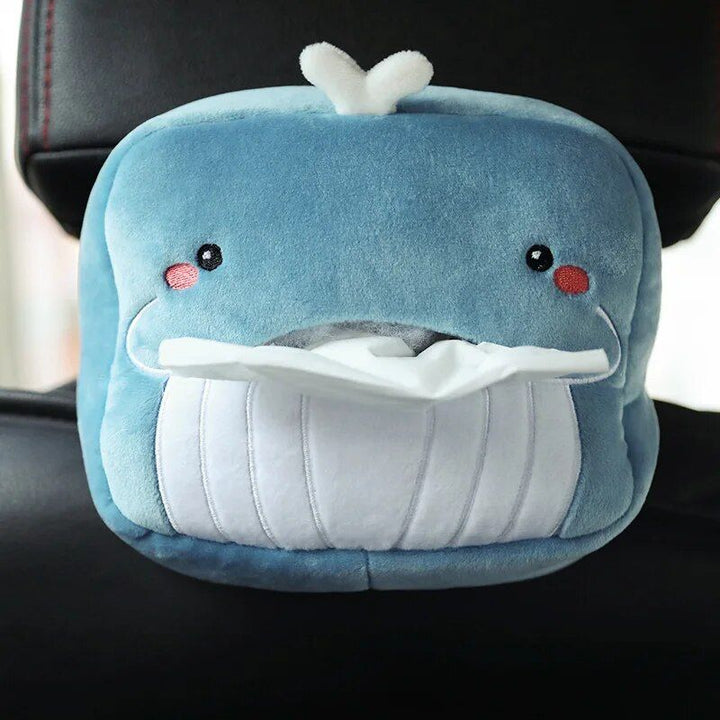 Adorable Plush Animal Car Tissue Holder - Napkin Dispenser for Auto & Home