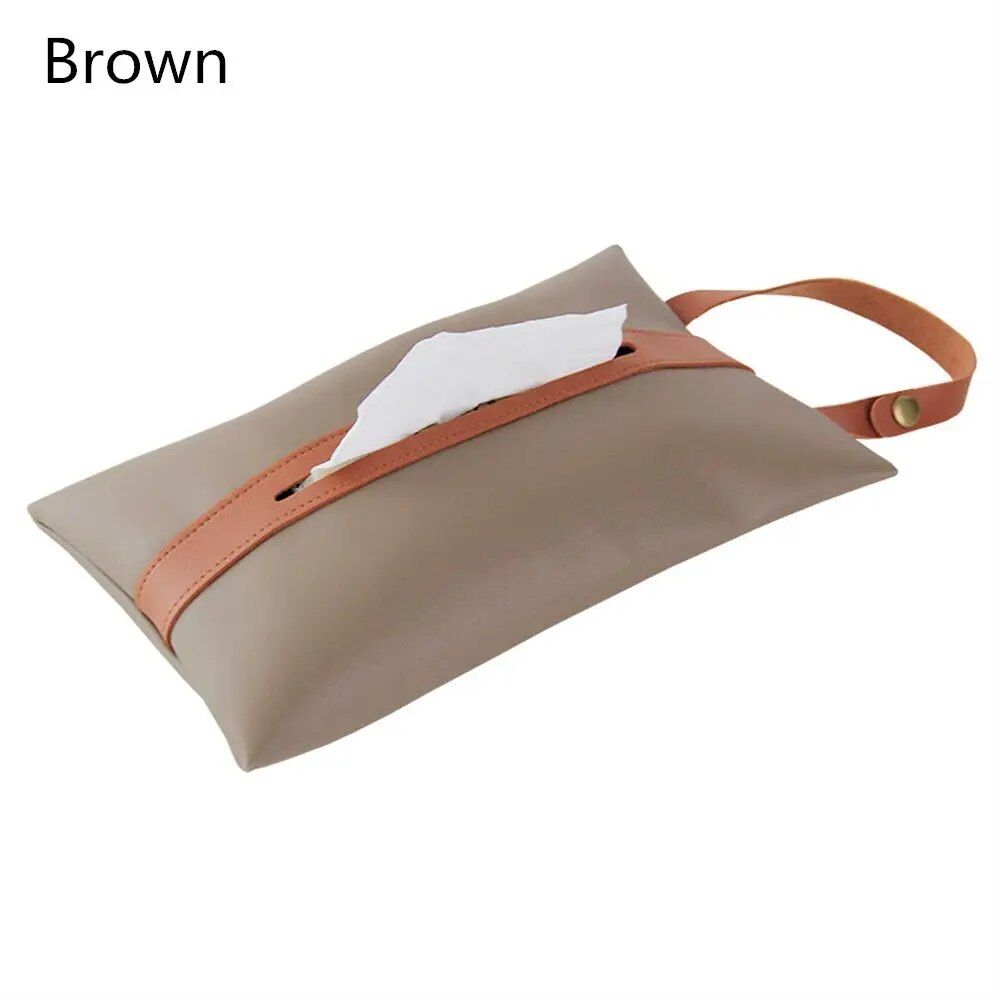 Luxury Leather Car Seat Back Tissue Holder