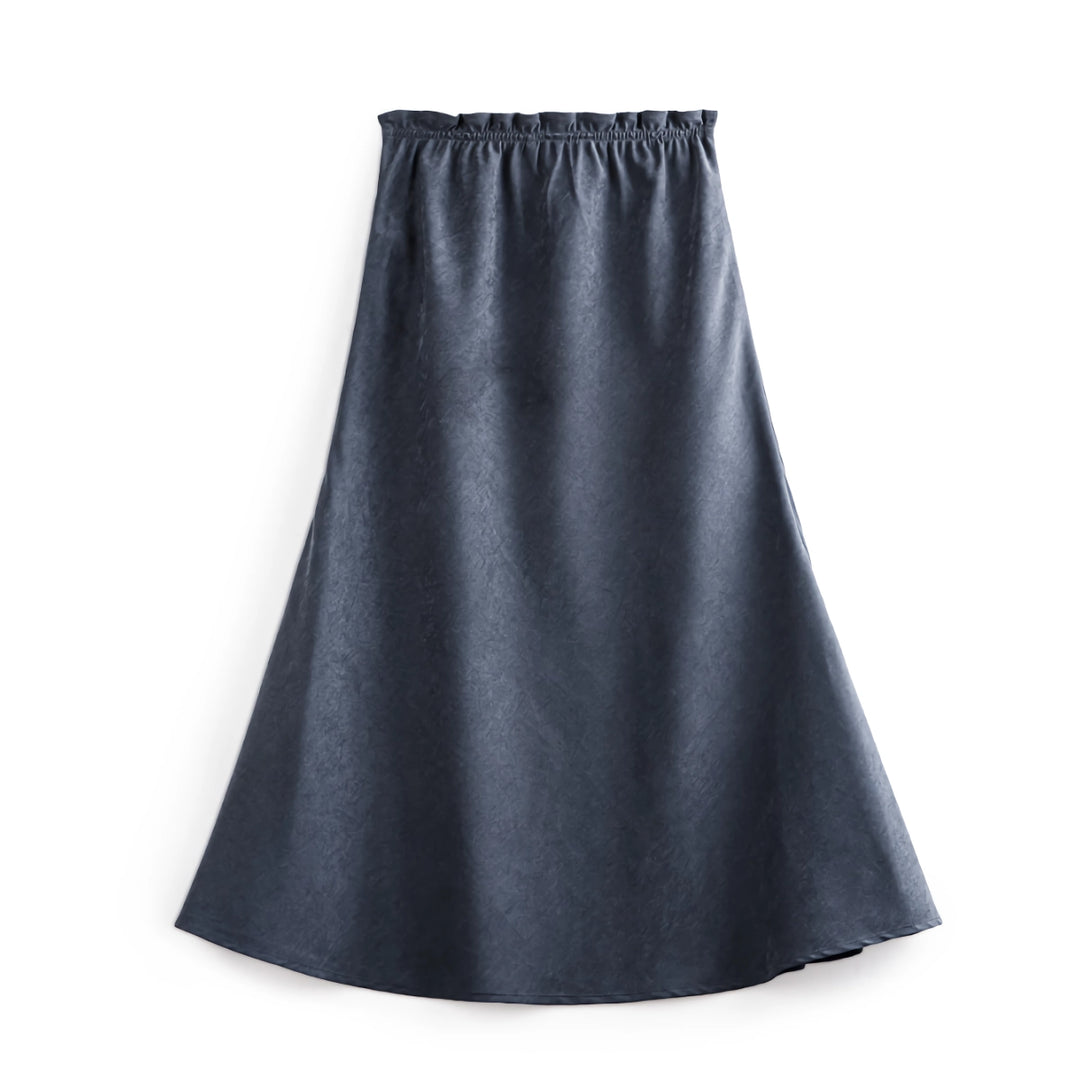 Elegant Velvet Fishtail Bustier Dress - A-Line Long Retro Skirt