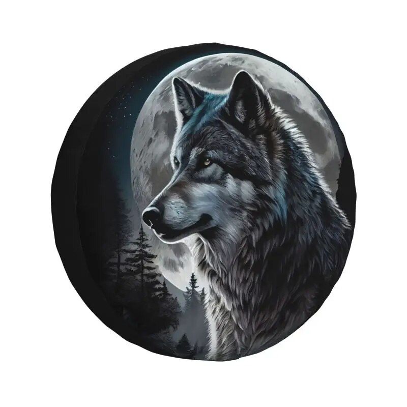 Wild Spirit Wolf Tire Cover – Custom Protector for 4x4, Trailer, RV Wheels