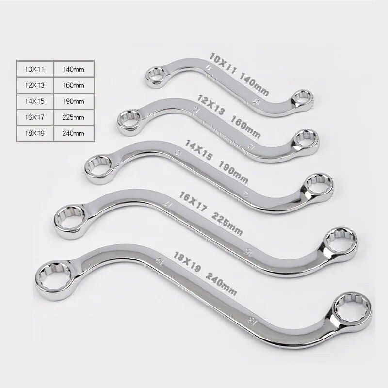 5-Piece S-Type Allen Wrench Set - Double-Ended Spanner Tool Kit