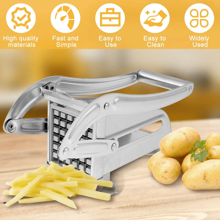 Stainless Steel Vegetable and Fruit Cutter - Multifunctional Manual Potato Slicer