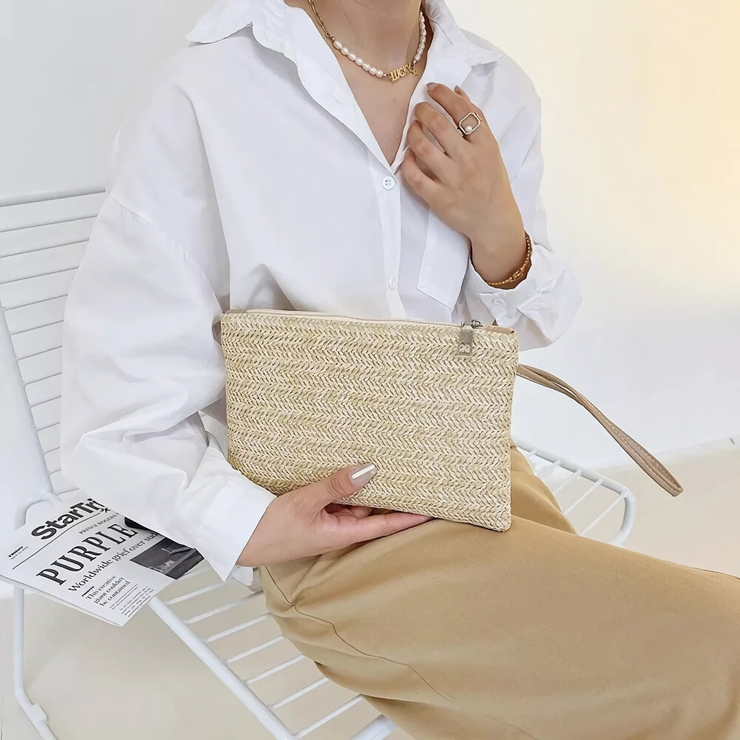 Bohemian Straw Woven Clutch