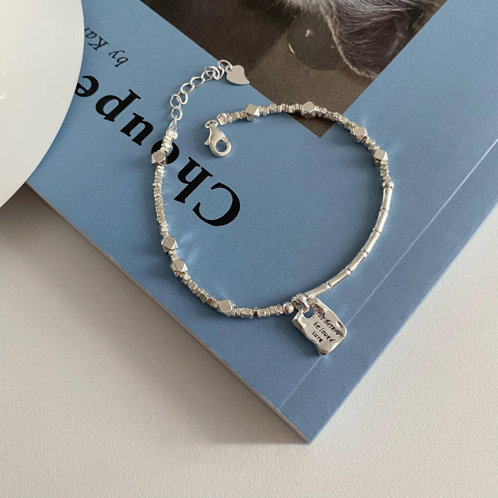 Women's S925 Sterling Silver Love Square Brand Bracelet