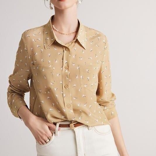 Elegant Silk Printed Blouse