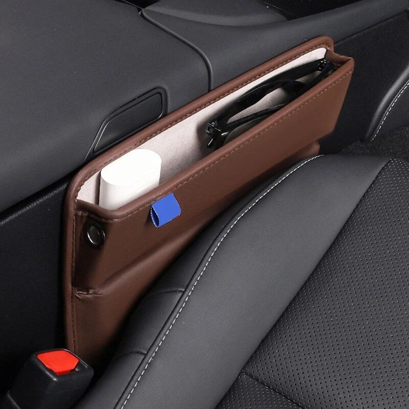 Luxurious Leather Vehicle Seat Gap Organizer