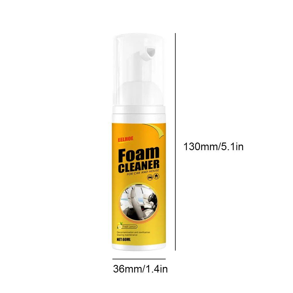 Multi-Purpose Foam Cleaner Spray for Car Interior & Home Surfaces