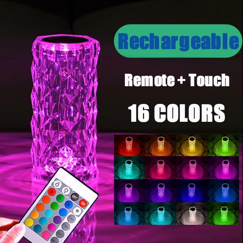 RGB Crystal Diamond LED Night Light