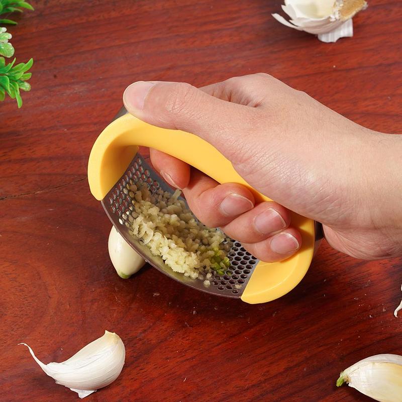 Stainless Steel Garlic Masher Garlic Press Household Manual Curve Fruit Vegetable Tools Kitchen Gadgets