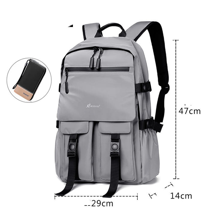 Backpack Men's Casual Waterproof Travel Computer Bag Large Capacity Student Schoolbag Women