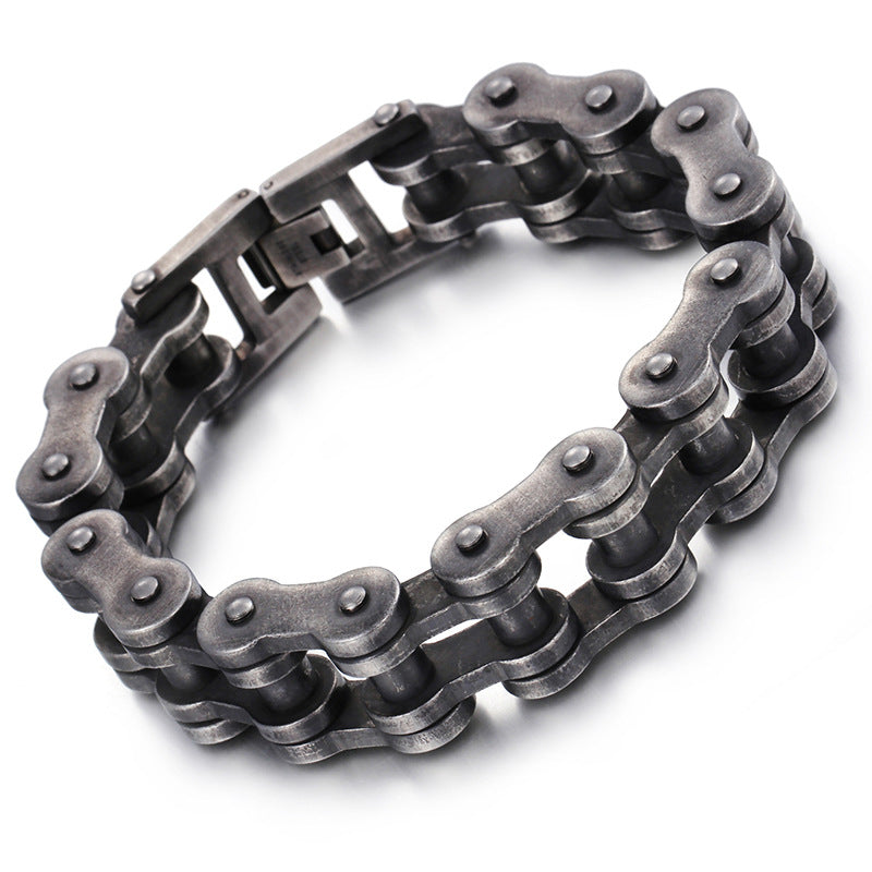 Simple Men's Titanium Steel Bicycle Bracelet