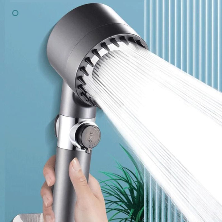 High-Pressure 3-Mode Adjustable Shower Head with Water-Saving Filter - Portable Bathroom Accessory