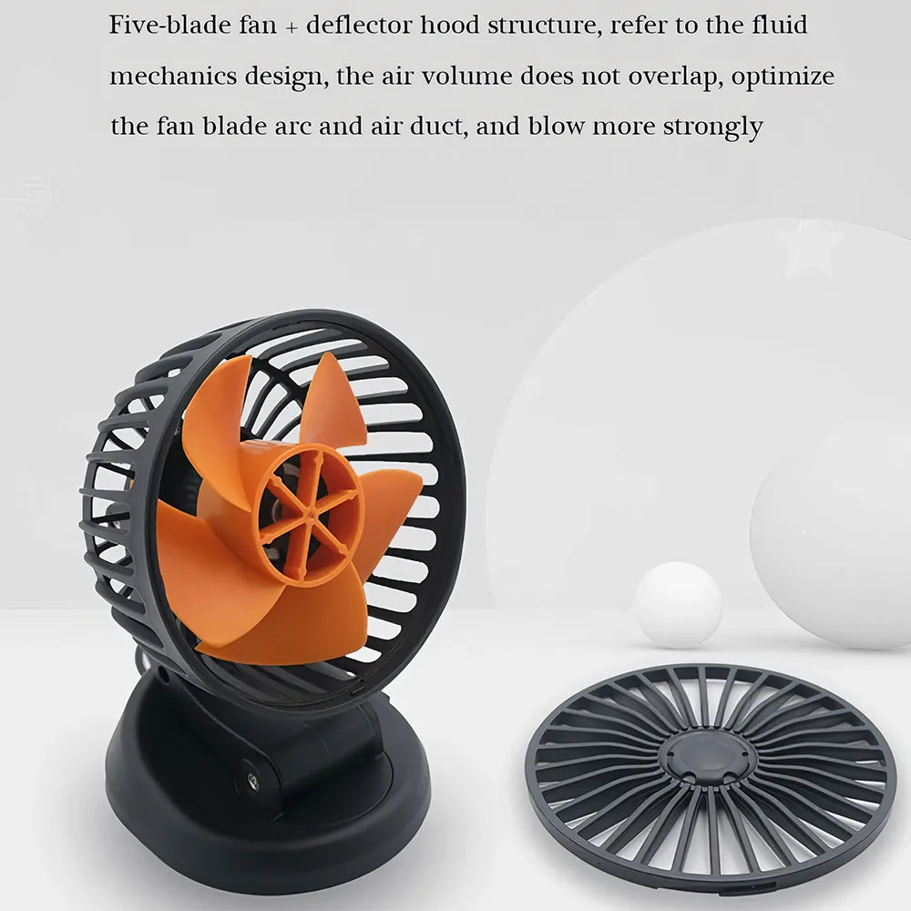 Multi-Angle Rotatable Car Cooling Fan