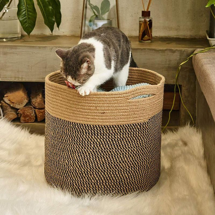 Eco-Friendly Cotton Rope Laundry Hamper