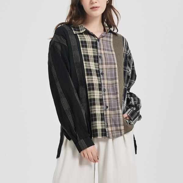 Plaid Shirt Women Streetwear