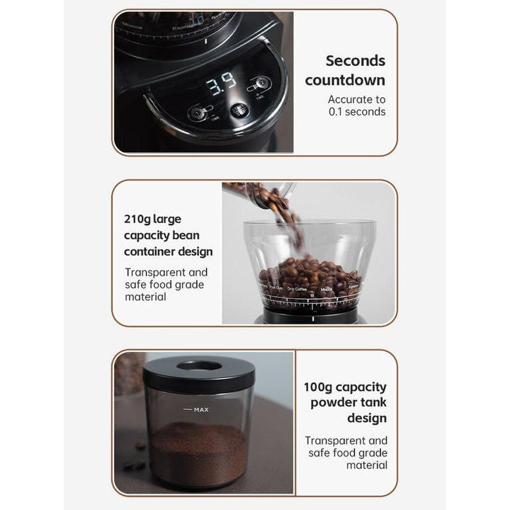 34-Gear Automatic Burr Mill Coffee Grinder for Espresso, American, and Pour Over Coffee