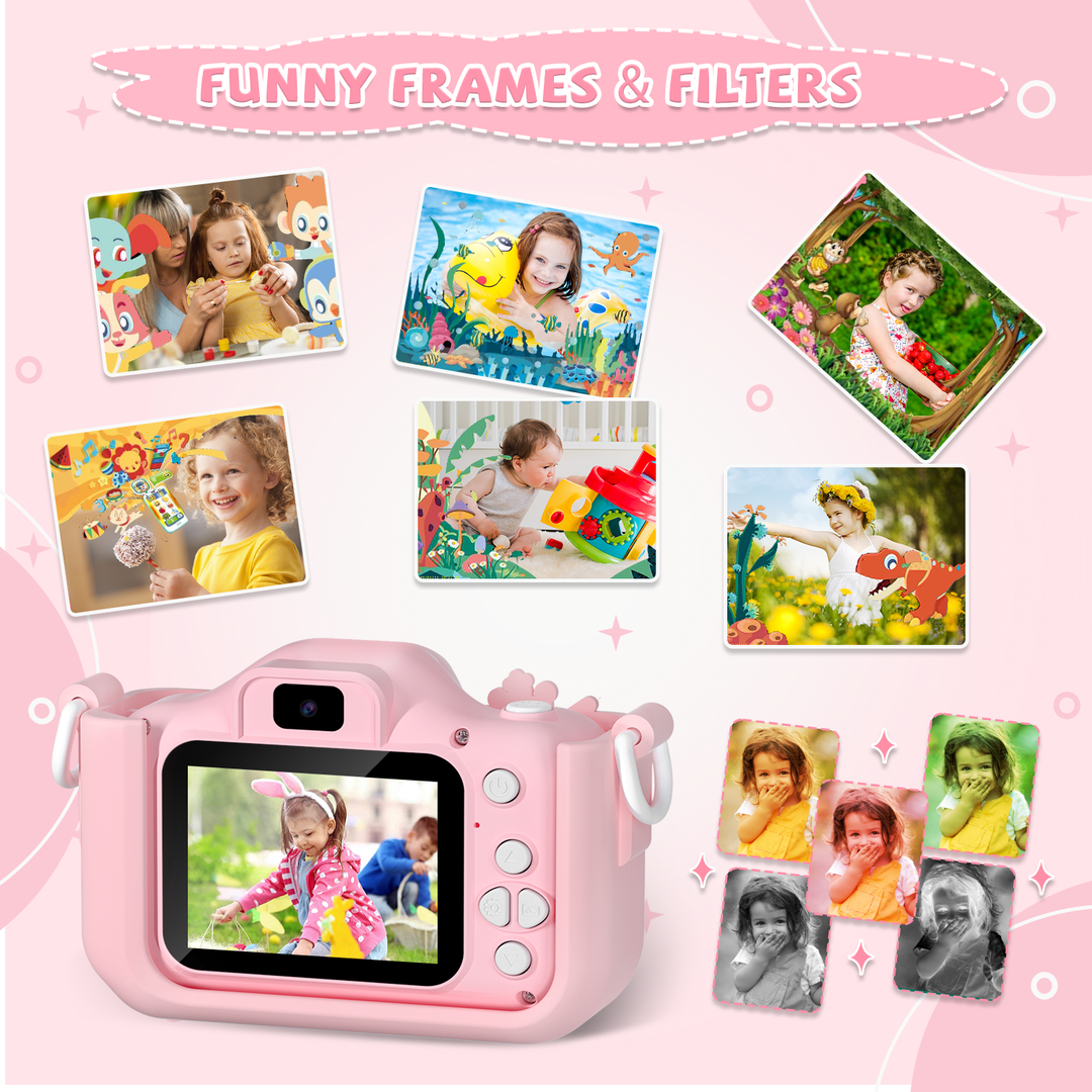 HD 1080P Toddler Digital Camera with Silicone Case - Perfect Gift for Kids