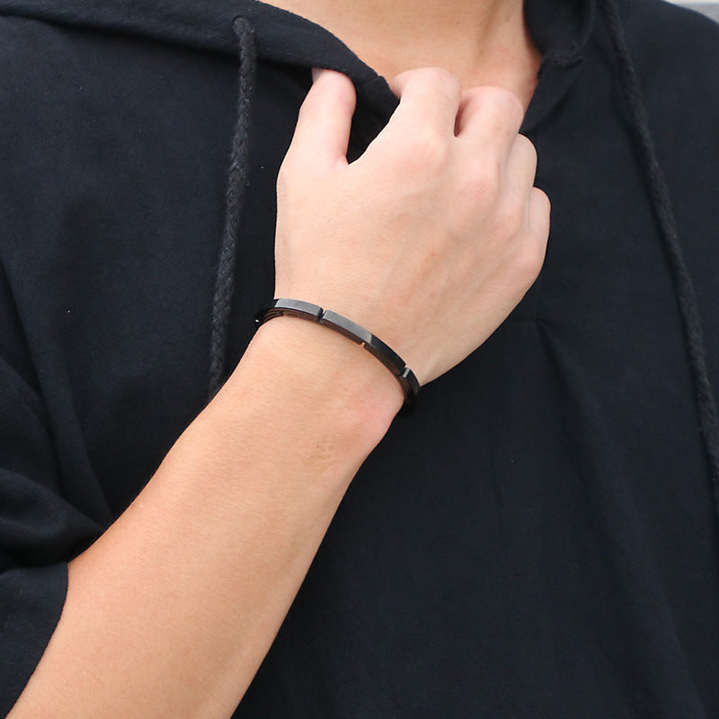 Fashionable Stainless Steel Couple All-match Bracelet