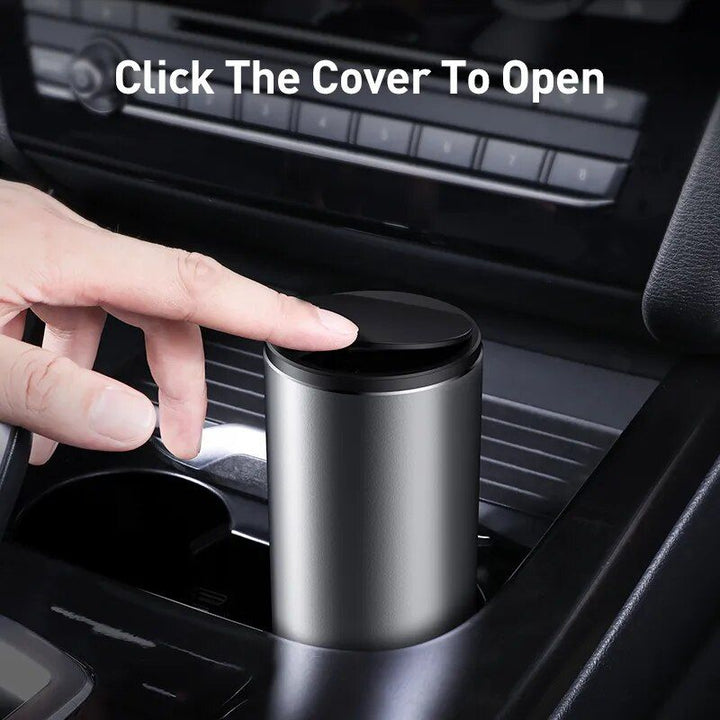 Deluxe Car Trash Bin with Easy-Click Disposal and Odor Seal Technology