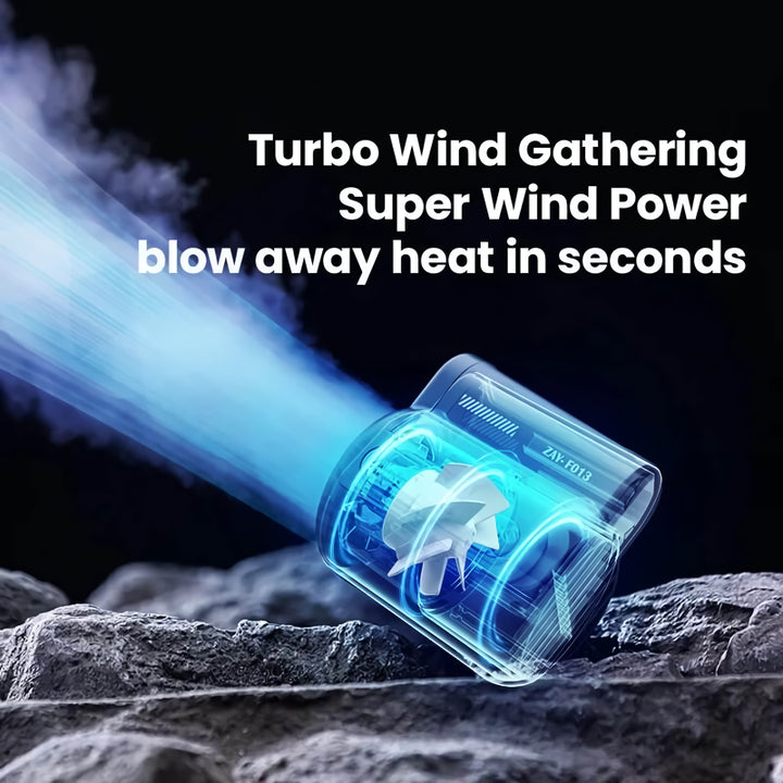 Portable Leafless Waist Fan - Mini Waist-Mounted Electric Fan for Outdoor Use
