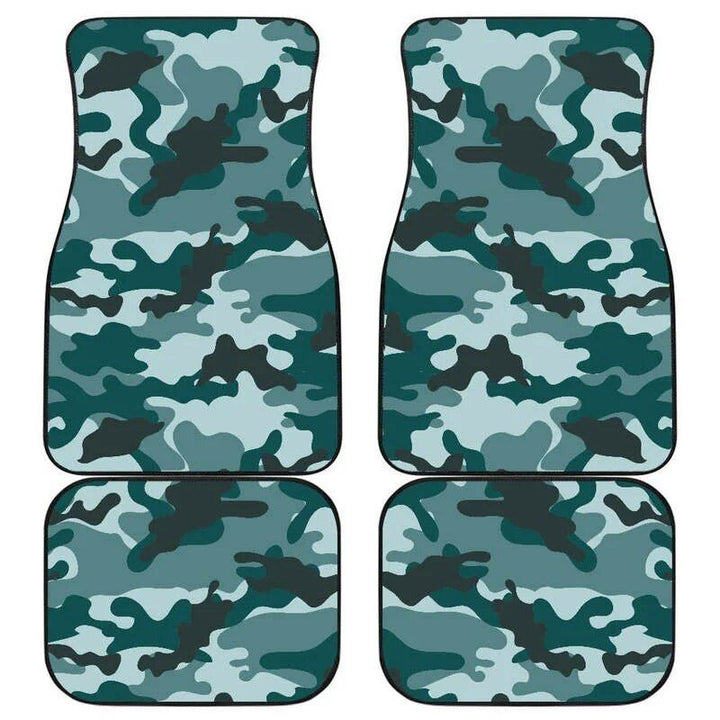 Forest Green Camouflage Car Floor Mats