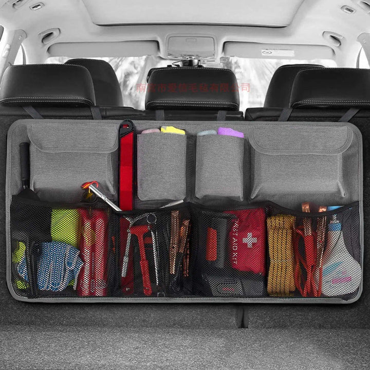 Large-Capacity Car Trunk Organizer Universal Fit Mesh Storage Bag