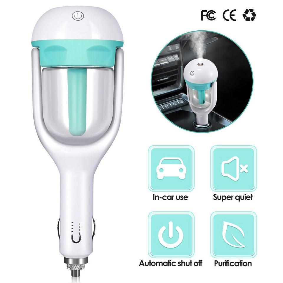 Compact Mini Car Steam Humidifier and Aroma Diffuser