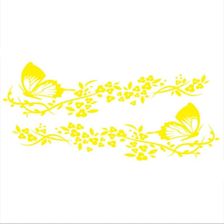 Reflective Butterfly & Flower Car Decal