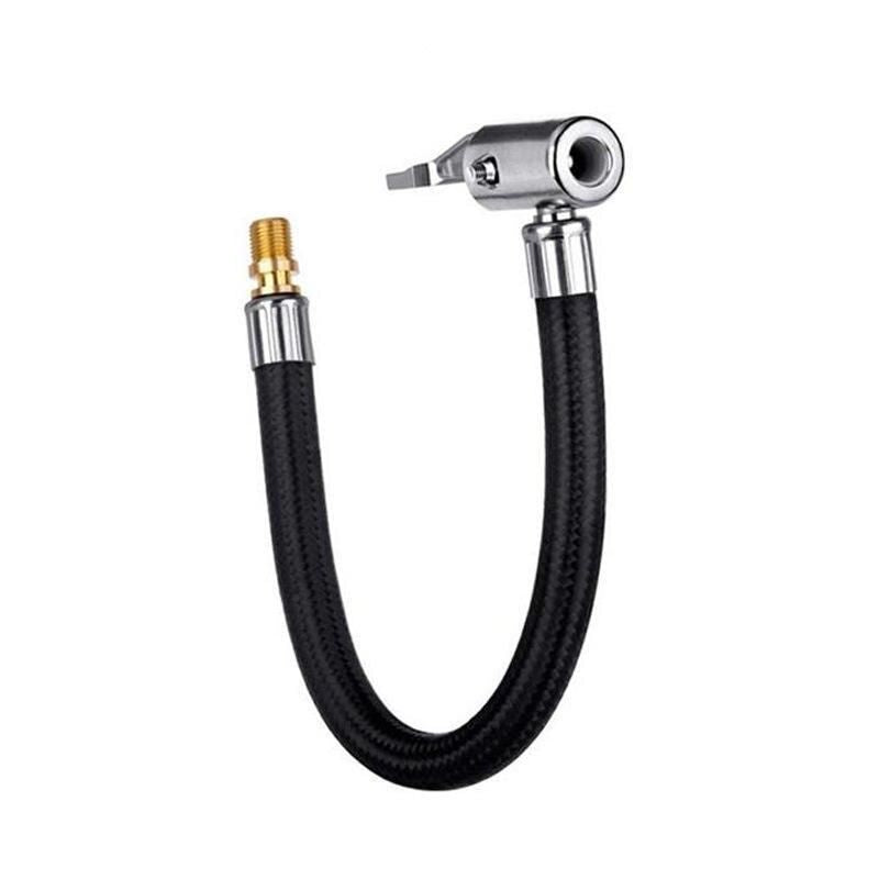 Universal Tire Inflator Hose with Locking Air Chuck for Cars & Bikes