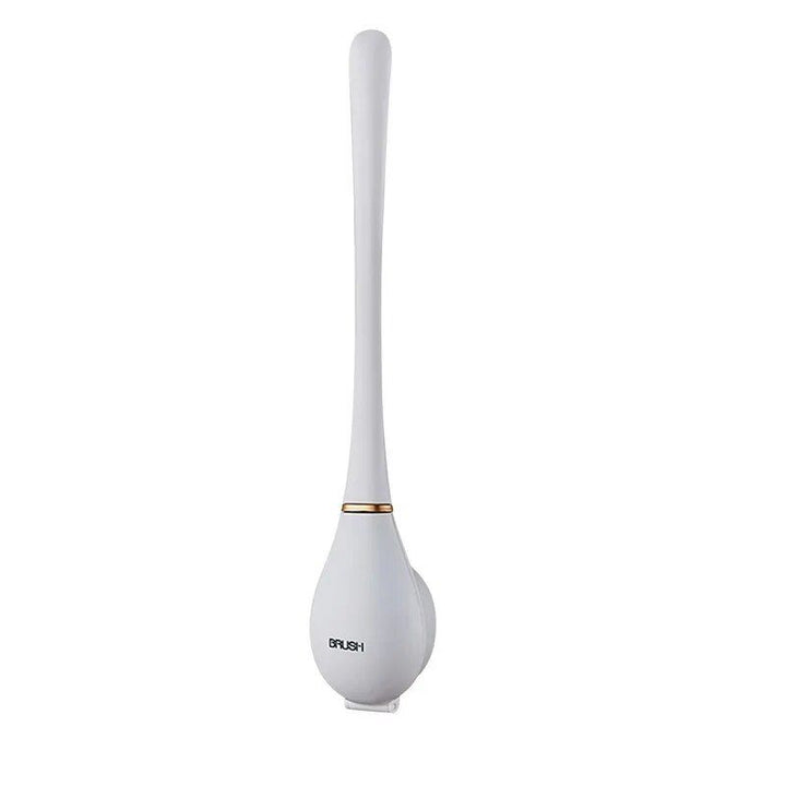 Efficient & Modern Long-Handled Silicone Toilet Brush with Holder