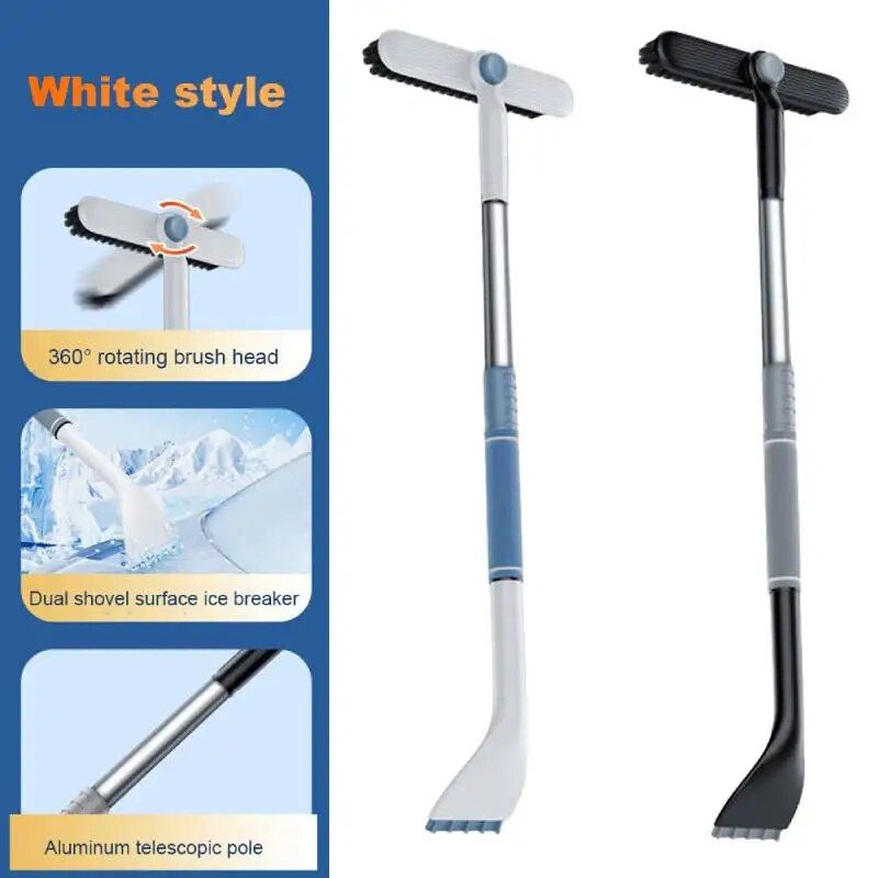 Telescopic 2-in-1 Snow Shovel & Squeegee for Car Glass Cleaning