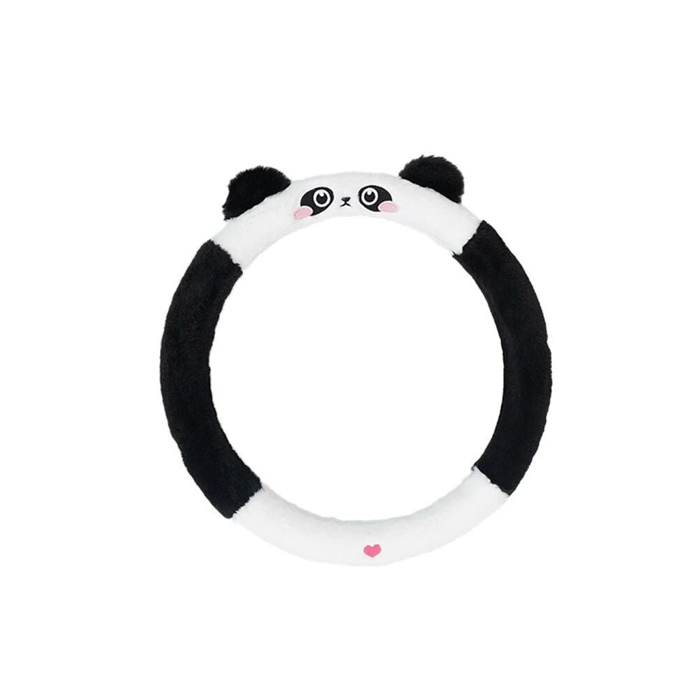 New Cute Lovely Animal Fluff Leather Steering Wheel Covers