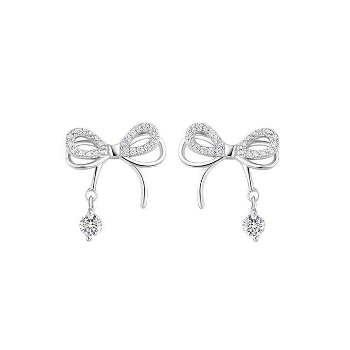 925 Pure Silver Ear Nail Light Luxury INS Style Versatile Butterfly