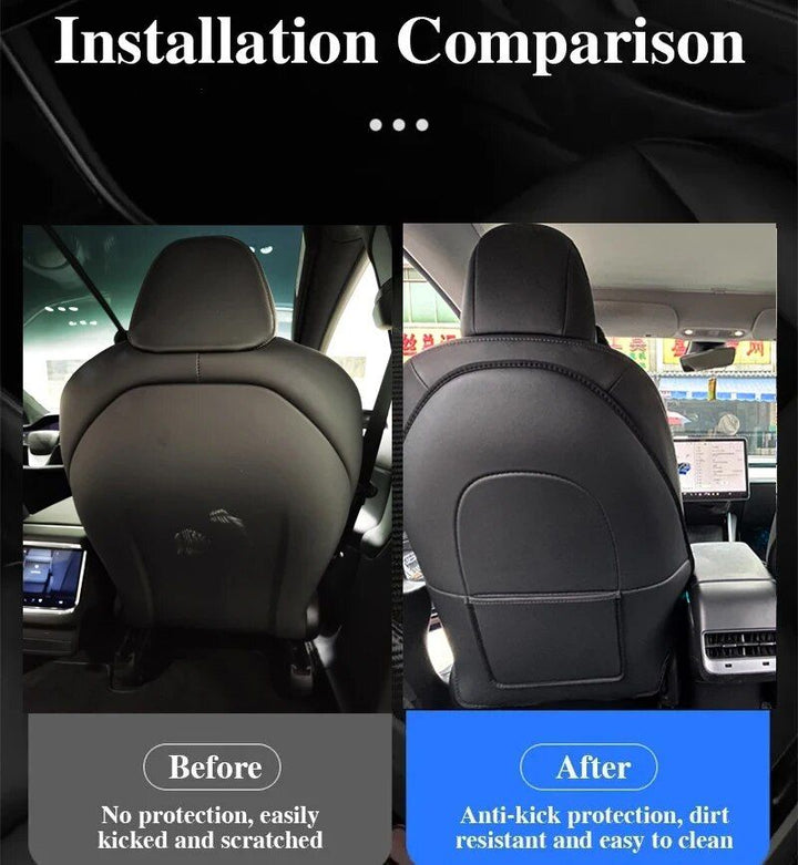Luxury Microfiber Leather Car Seat Back Protector Pads