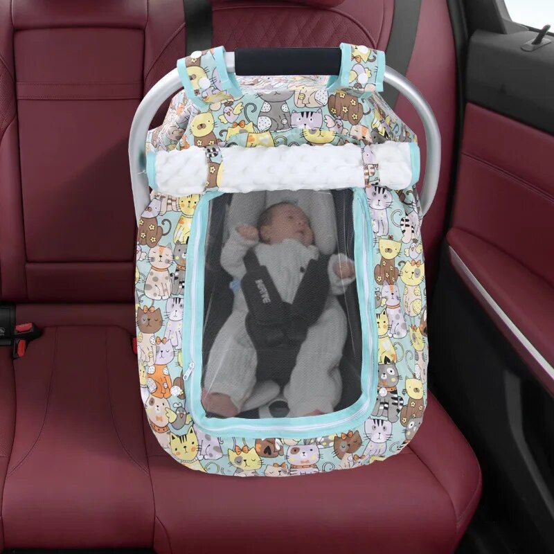 Breathable Mesh Baby Car Seat Cover with Peep Window