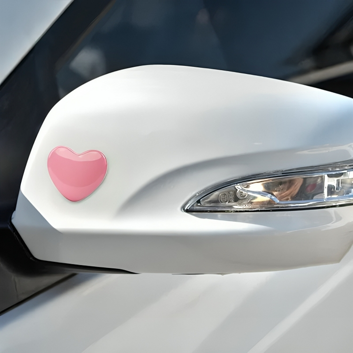 Heart Shaped 3D Metal Decal