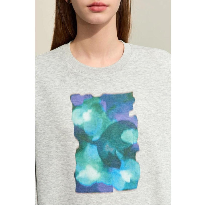Women's Abstract Print Loose Hoodie