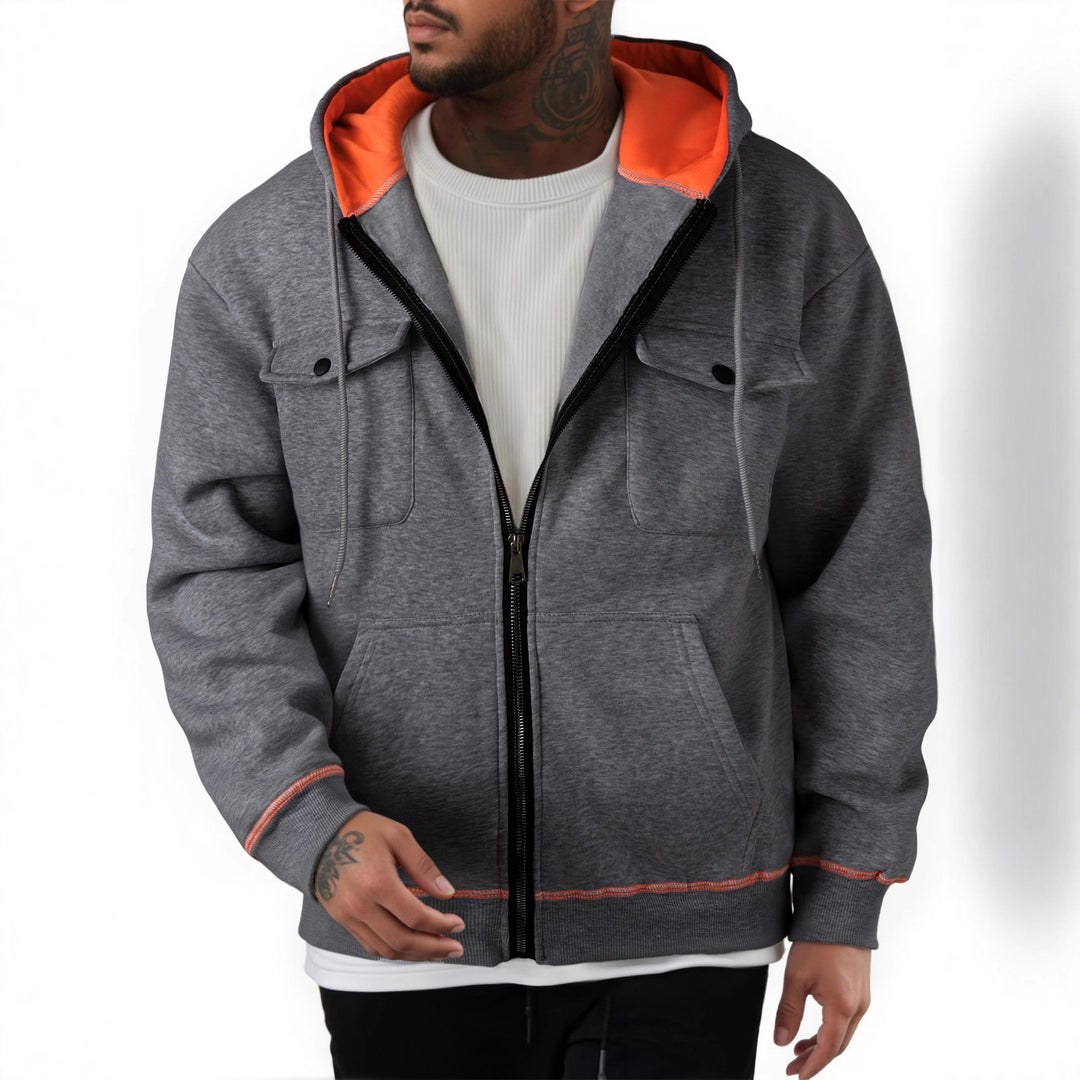 Men's Plus Size Casual Zipper Sweater