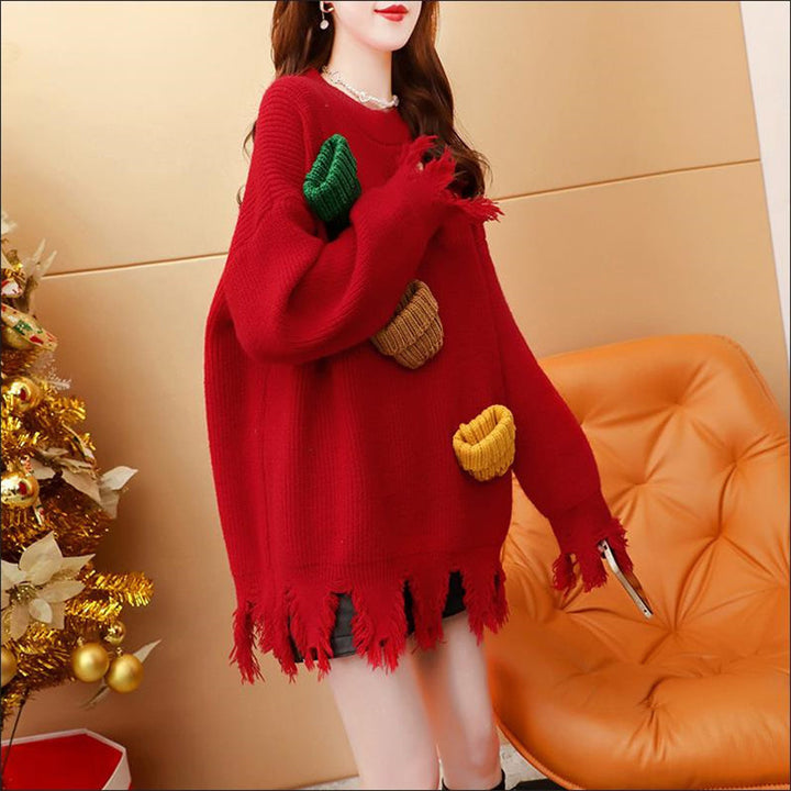 Christmas Sweater New Fashionable Loose Size Women's