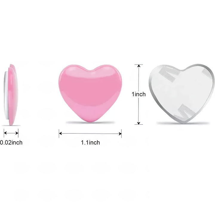 Heart Shaped 3D Metal Decal