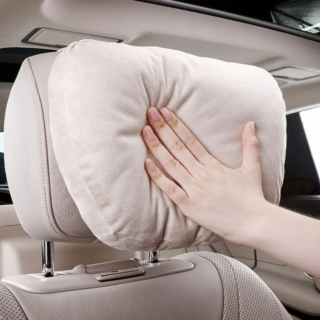 Universal Adjustable Car Neck Pillow Support with Soft Plush Finish