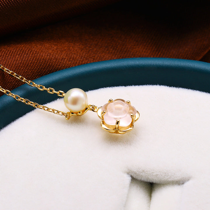 Women's Hibiscus Crystal Clavicle Chain