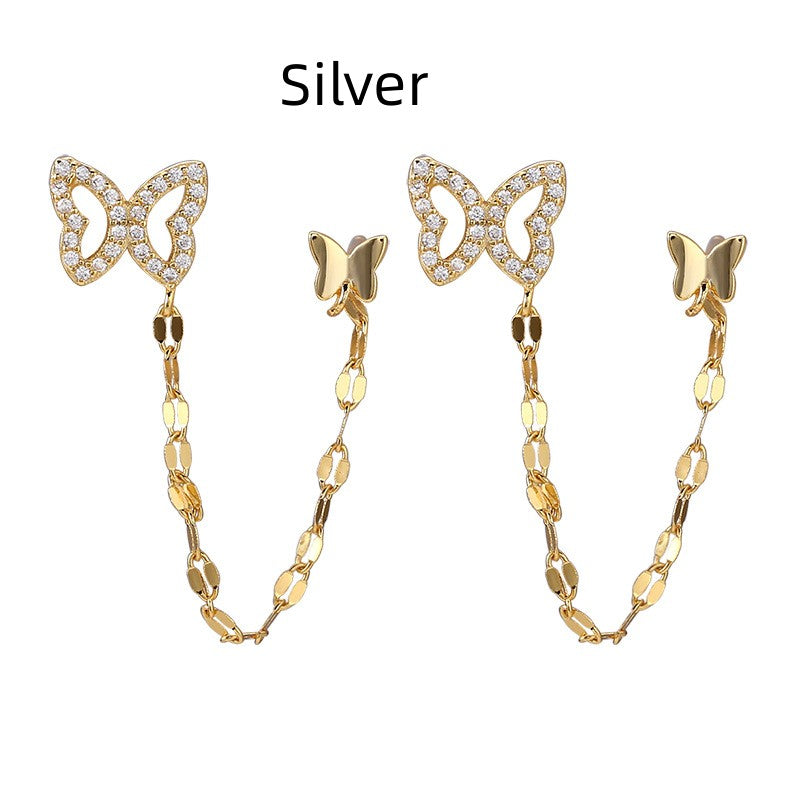 Fashion Temperament Butterfly Flying Earrings