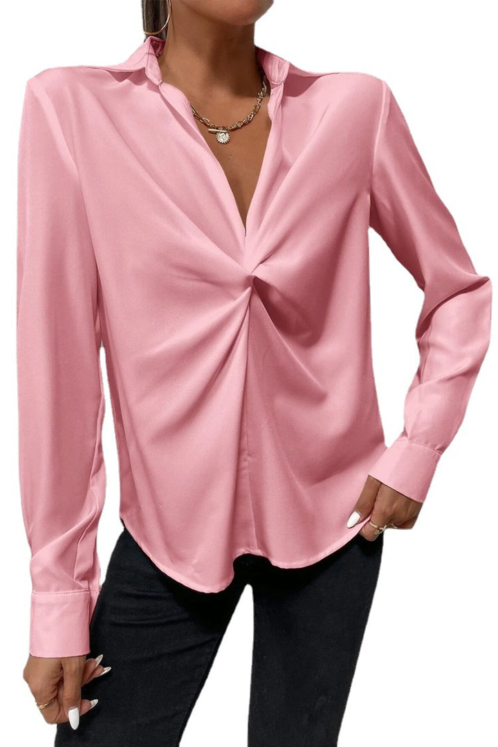 Fashion Casual V-neck Shirt Women's Clothing